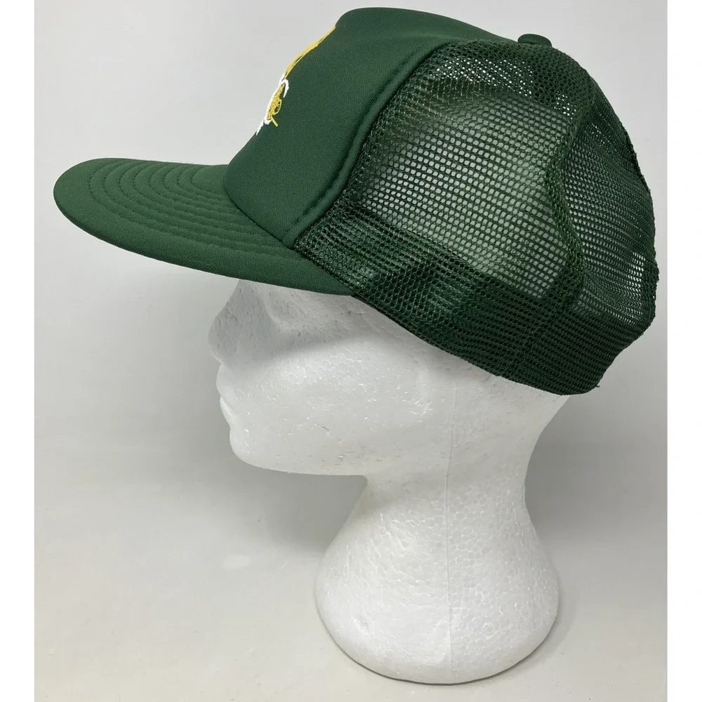 Vintage 80s‎ Olympic National Park 50th Anniversary Green Mesh Snapback Hat Elk
